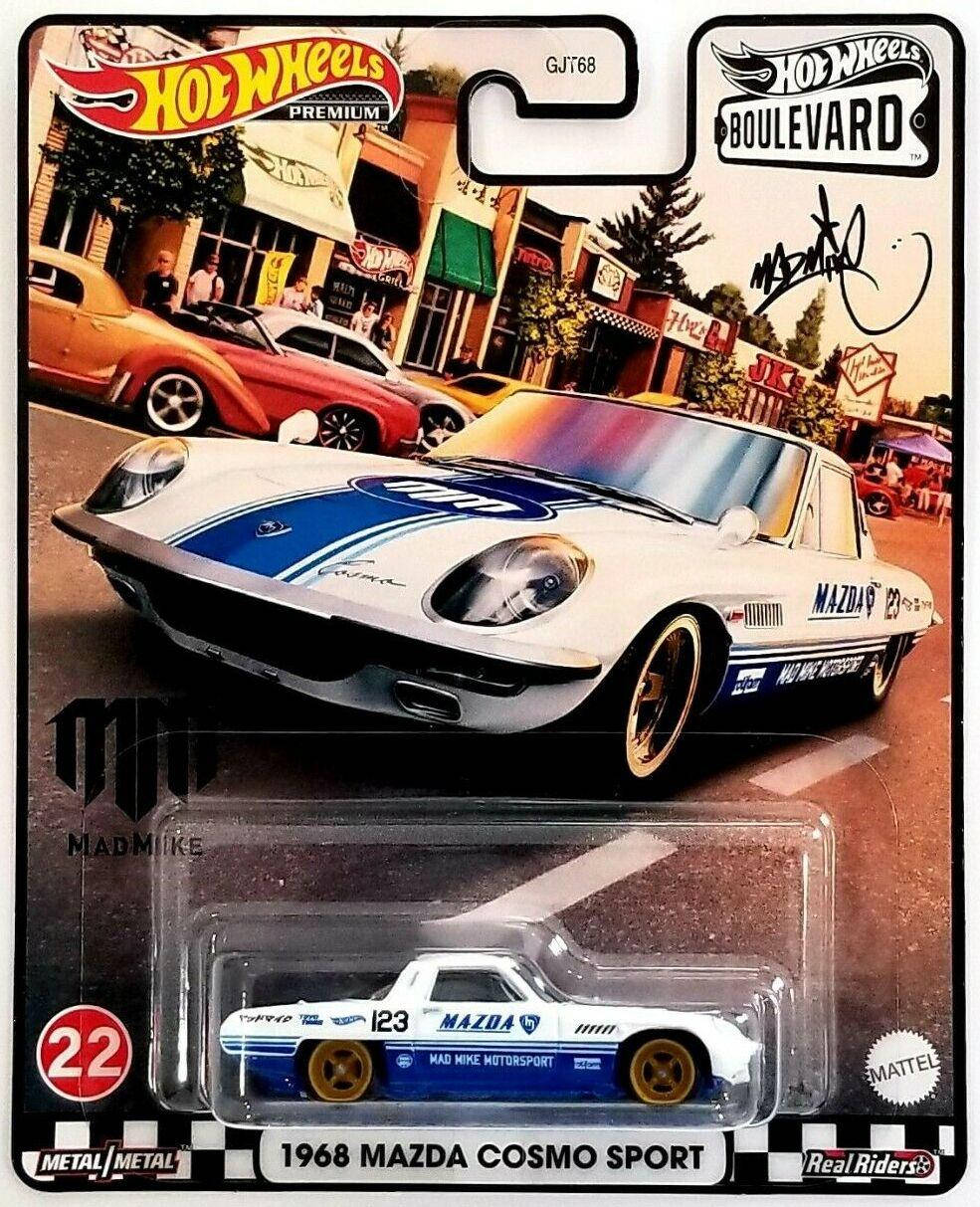Машинка Hot Wheels Premium - 1968 Mazda Cosmo Sport - 2021 Boulevard - Car Culture - Real Riders. Mattel
Машинка Hot Wheels Premium - 1968 Mazda Cosmo Sport - 2021 Boulevard - Car Culture - Real Riders. Mattel