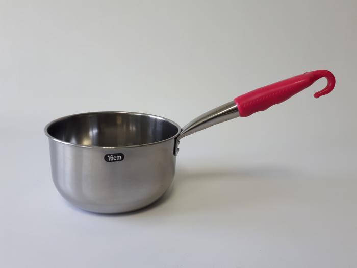 Ковш нержавеющий с пластмассовой ручкой, с крючком d 16,5 cm, L 35 cm, h 9,5 cm. (1,5 л.)
Ковш нержавеющий с пластмассовой ручкой, с крючком d 16,5 cm, L 35 cm, h 9,5 cm. (1,5 л.)