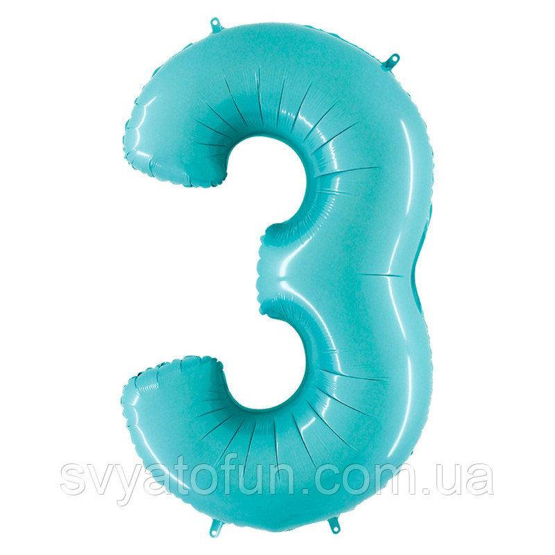 Фольгированный шар-цифра 3 пастель аквамарин 40" Grabo
Фольгированный шар-цифра 3 пастель аквамарин 40" Grabo
