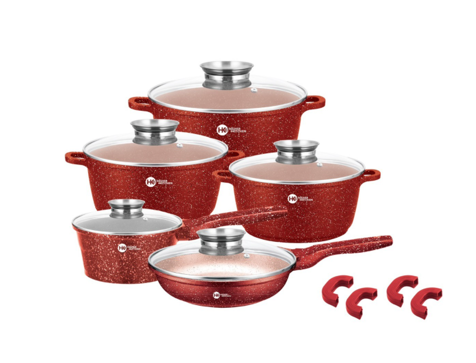 Набор казанов (кастрюль) с гранитным антипригарным покрытием Higher Kitchen HK-305 Набор кухонной посуды
Набор казанов (кастрюль) с гранитным антипригарным покрытием Higher Kitchen HK-305 Набор кухонной посуды