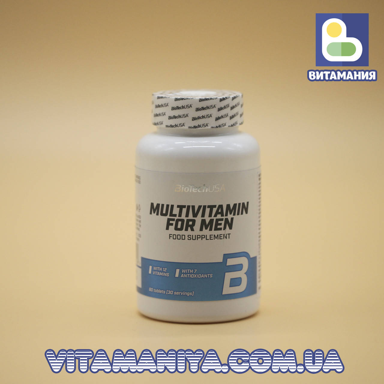 Мультивитамины для мужчин, Multivitamin for Men, Biotech, 60 таблеток
Мультивитамины для мужчин, Multivitamin for Men, Biotech, 60 таблеток