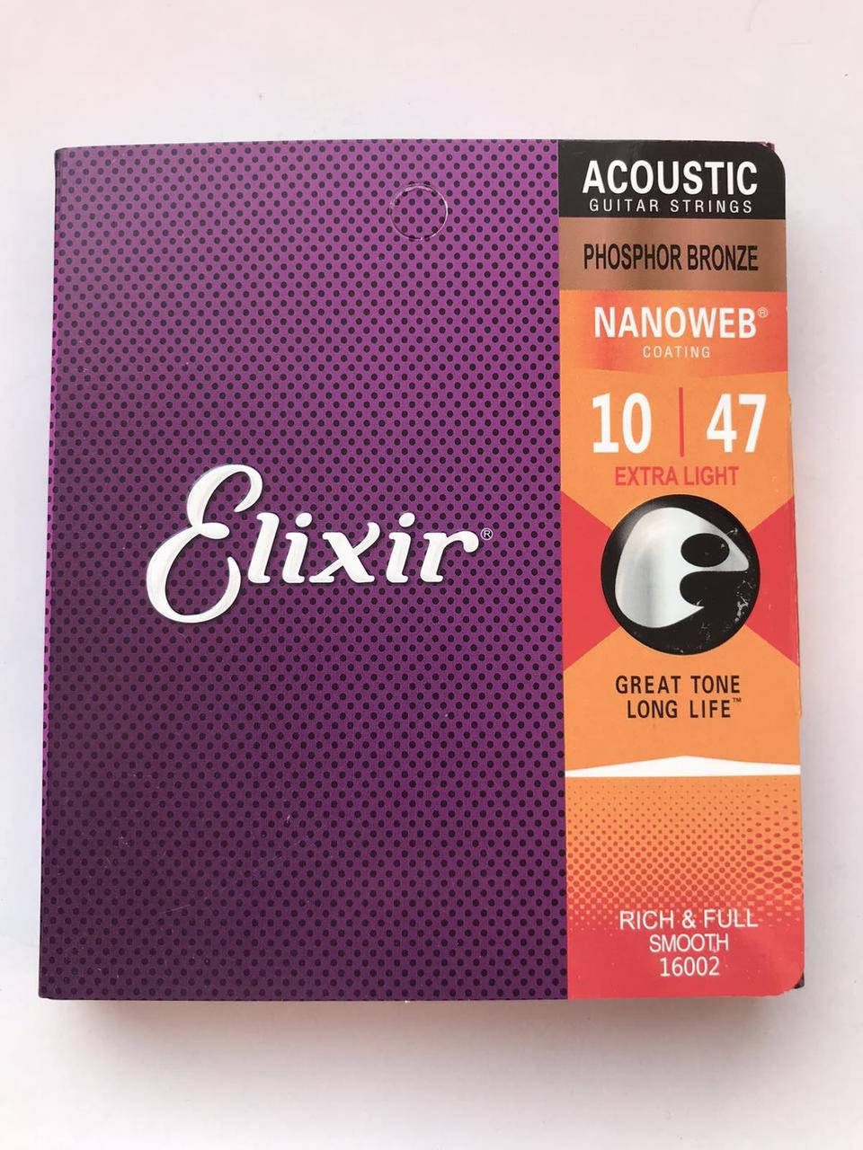 Струны для акустической гитары Elixir 16002 Nanoweb Phosphor Bronze Acoustic Extra Light 10/47 Rich & Full
Струны для акустической гитары Elixir 16002 Nanoweb Phosphor Bronze Acoustic Extra Light 10/47 Rich & Full