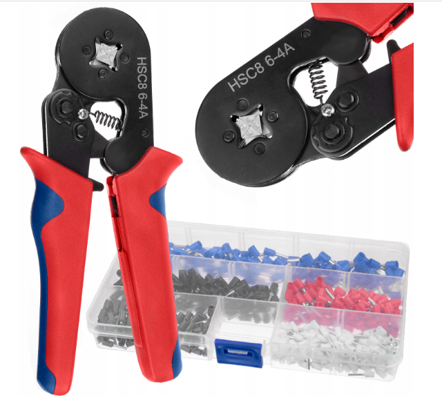 Інструмент для обтиску гільз 0,25-10мм2, кримпер, кліщі для обтиску + клеми (500 шт)
Інструмент для обтиску гільз 0,25-10мм2, кримпер, кліщі для обтиску + клеми (500 шт)