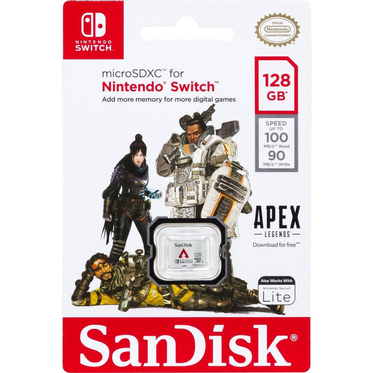 Карта пам'яті SanDisk microSDXC SanDisk For Nintendo Switch Apex Legends 128GB Class 10 UHS-I (U3) V30
Карта пам'яті SanDisk microSDXC SanDisk For Nintendo Switch Apex Legends 128GB Class 10 UHS-I (U3) V30