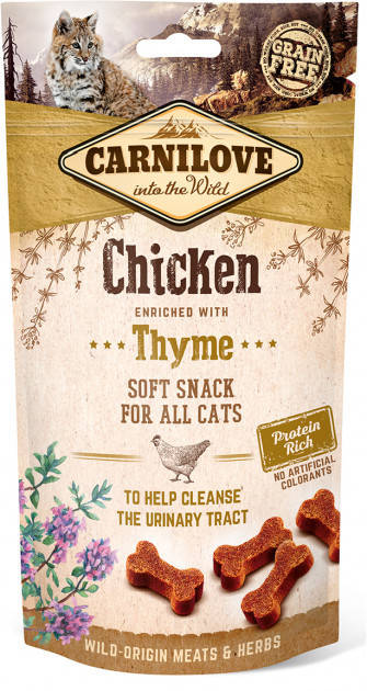 Лакомство для котов Carnilove Cat Semi Moist Snack Chicken with Thyme (курица/тимьян) 50 г
Лакомство для котов Carnilove Cat Semi Moist Snack Chicken with Thyme (курица/тимьян) 50 г