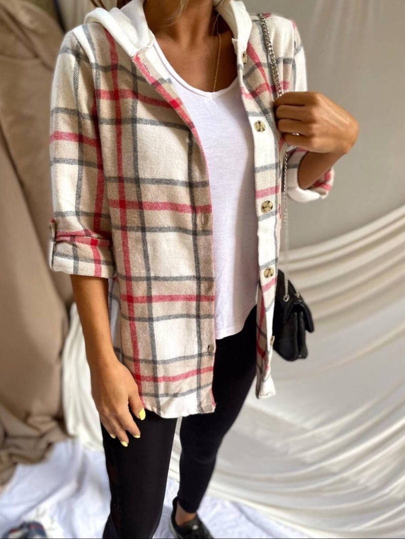 Рубашка в клетку с капюшоном 22401
Рубашка в клетку с капюшоном 22401