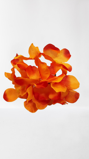 Оранжевая гортензия головка искусственный цветок(головка, Оранжевый