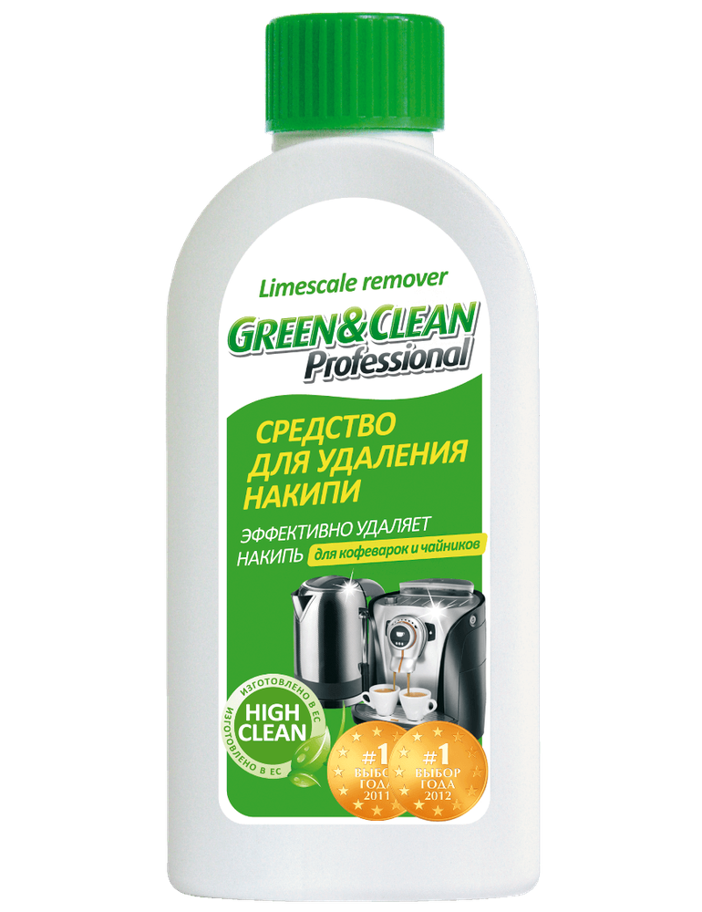 Средство для удаления накипи для кофеварок и чайников Green&Clean Professional 250 мл
Средство для удаления накипи для кофеварок и чайников Green&Clean Professional 250 мл