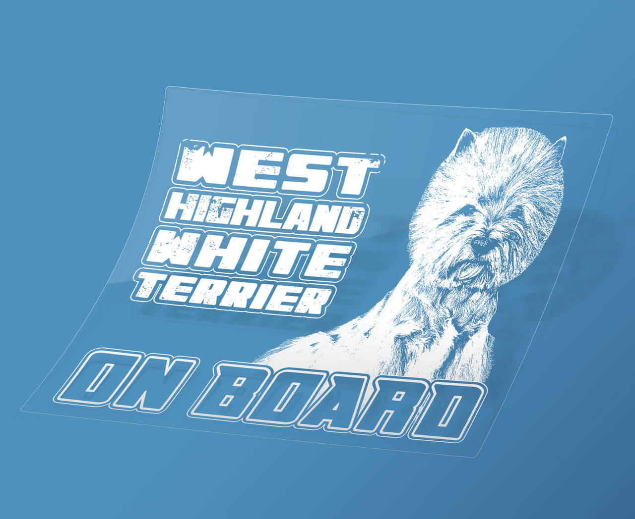 Наклейка на машину/авто Вест хайленд уайт терьер на борту (West Highland White Terrier on Board), Белый
Наклейка на машину/авто Вест хайленд уайт терьер на борту (West Highland White Terrier on Board), Белый