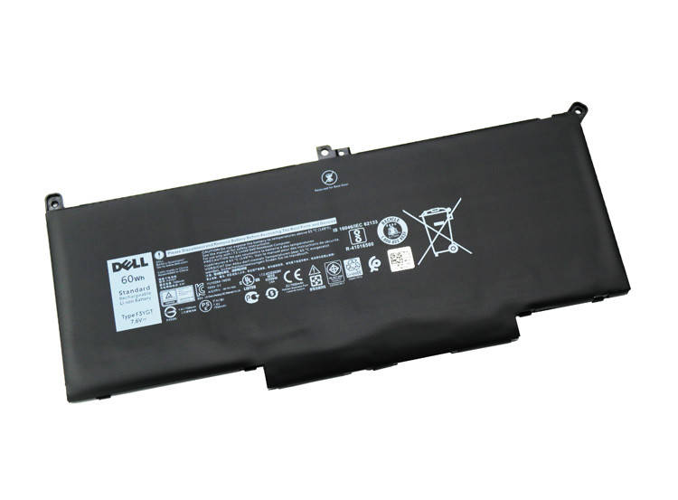 Оригинальная батарея для ноутбука Dell - F3YGT - (7.6V 60Wh 7500mAh) - Аккумулятор, АКБ, Черный
Оригинальная батарея для ноутбука Dell - F3YGT - (7.6V 60Wh 7500mAh) - Аккумулятор, АКБ, Черный