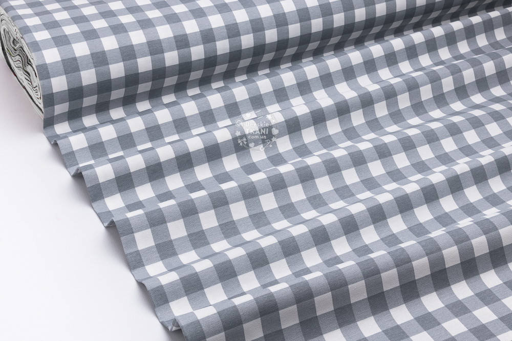 Ткань Duck с большой серой клеточкой, Серый
Ткань Duck с большой серой клеточкой, Серый