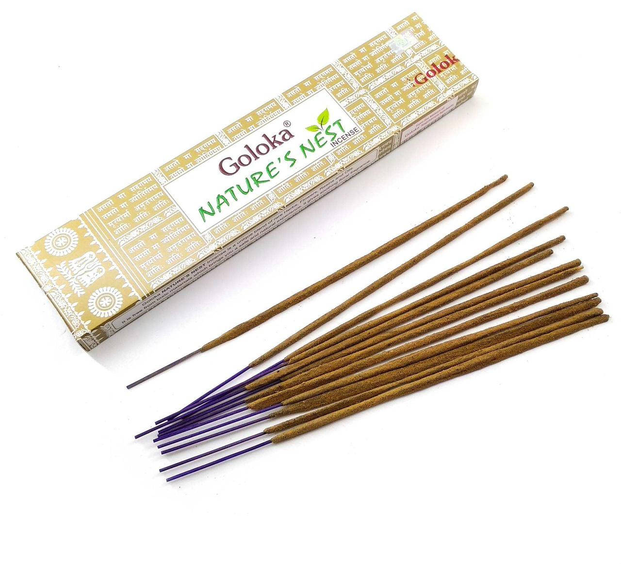 Натуральные аромапалочки Natures Nest (Первозданная природа)(15 gms) (Goloka) масала благовоние
Натуральные аромапалочки Natures Nest (Первозданная природа)(15 gms) (Goloka) масала благовоние