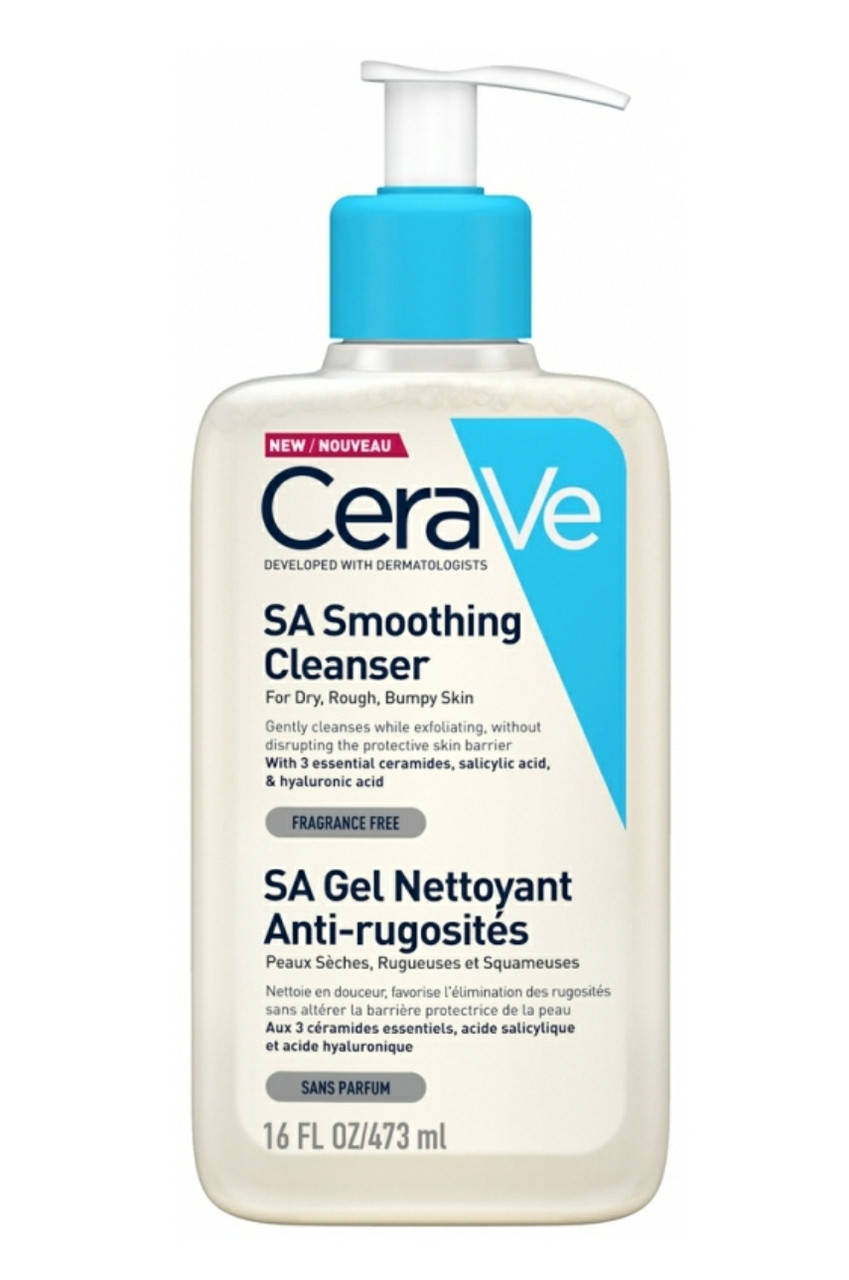 Гель для умывания с салициловой кислотой и керамидами CeraVe SA Smoothing Cleanser 473 мл
Гель для умывания с салициловой кислотой и керамидами CeraVe SA Smoothing Cleanser 473 мл