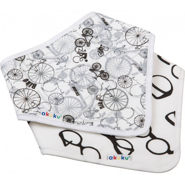 Слюнявчик косынка, комлект 2 шт. Akuku A1474-BIKES/GLASSES
Слюнявчик косынка, комлект 2 шт. Akuku A1474-BIKES/GLASSES