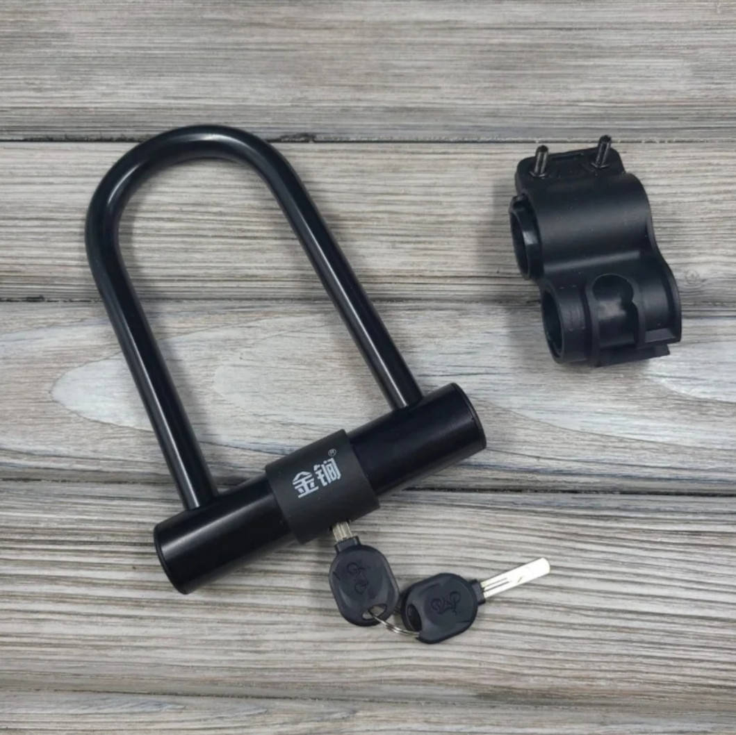 Замок U-образный велосипедный противоугонный JINJIAN с креплением, велозамок Юлок, U-lock, Скоба JinJian, Ключ 
Замок U-образный велосипедный противоугонный JINJIAN с креплением, велозамок Юлок, U-lock, Скоба JinJian, Ключ