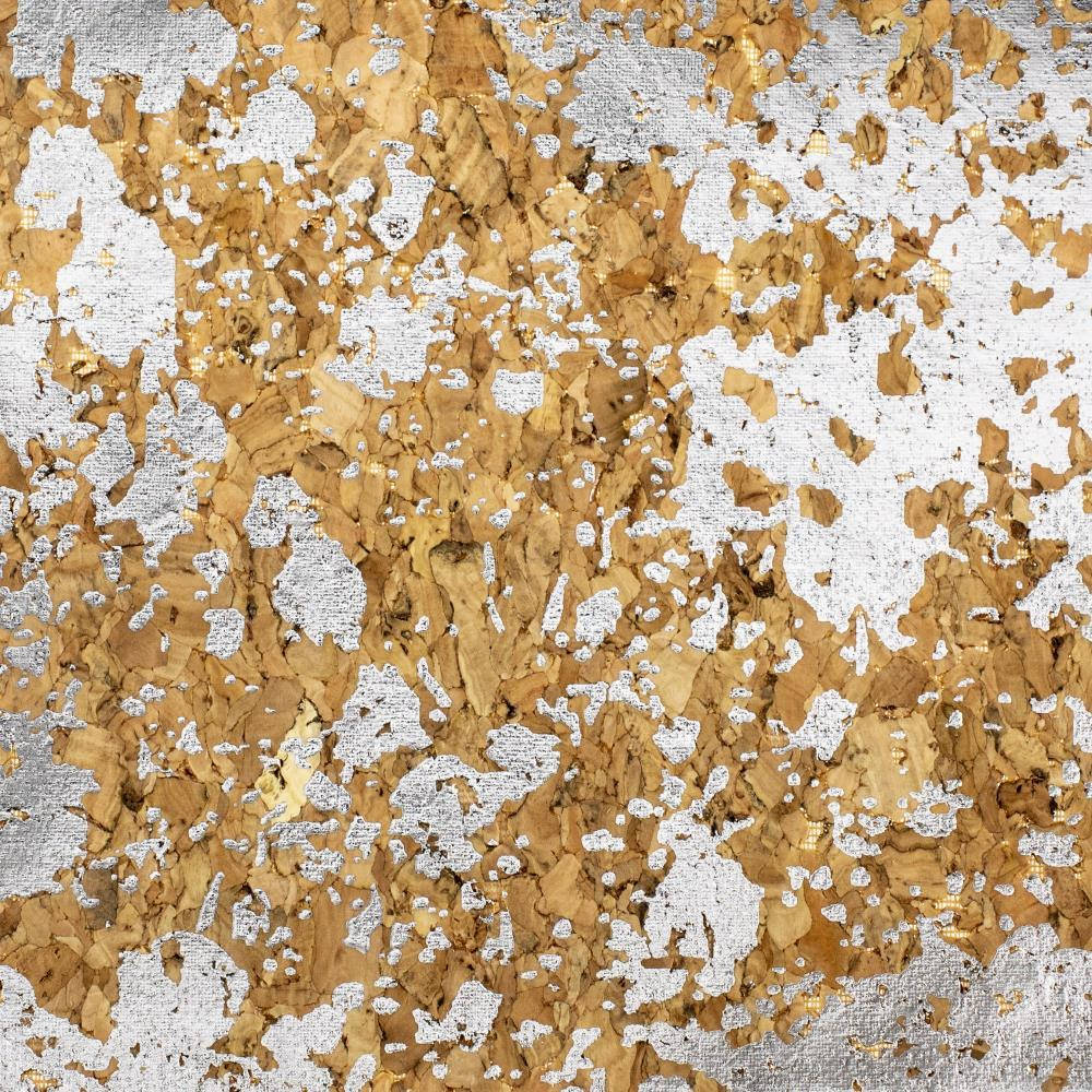 Тканина коркова зі сріблястим фольгуванням - 19,5х23 см. 
Тканина коркова зі сріблястим фольгуванням - 19,5х23 см.