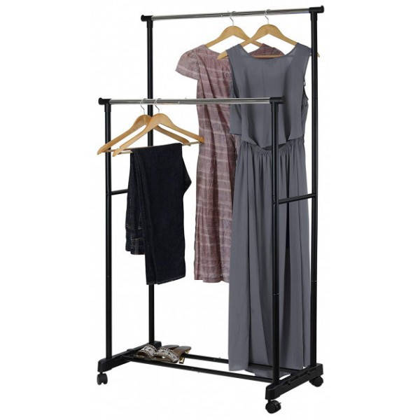 Вешалка стойка для одежды Double Pole Clothes Horse LUX Напольная двойная телескопическая на колесиках 160 см, Черный
Вешалка стойка для одежды Double Pole Clothes Horse LUX Напольная двойная телескопическая на колесиках 160 см, Черный