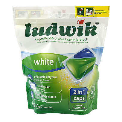 Капсули для прання Людвік для білого Ludwik white 2in1 32caps 6шт/ящ (Код : 00-00010635)
Капсули для прання Людвік для білого Ludwik white 2in1 32caps 6шт/ящ (Код : 00-00010635)