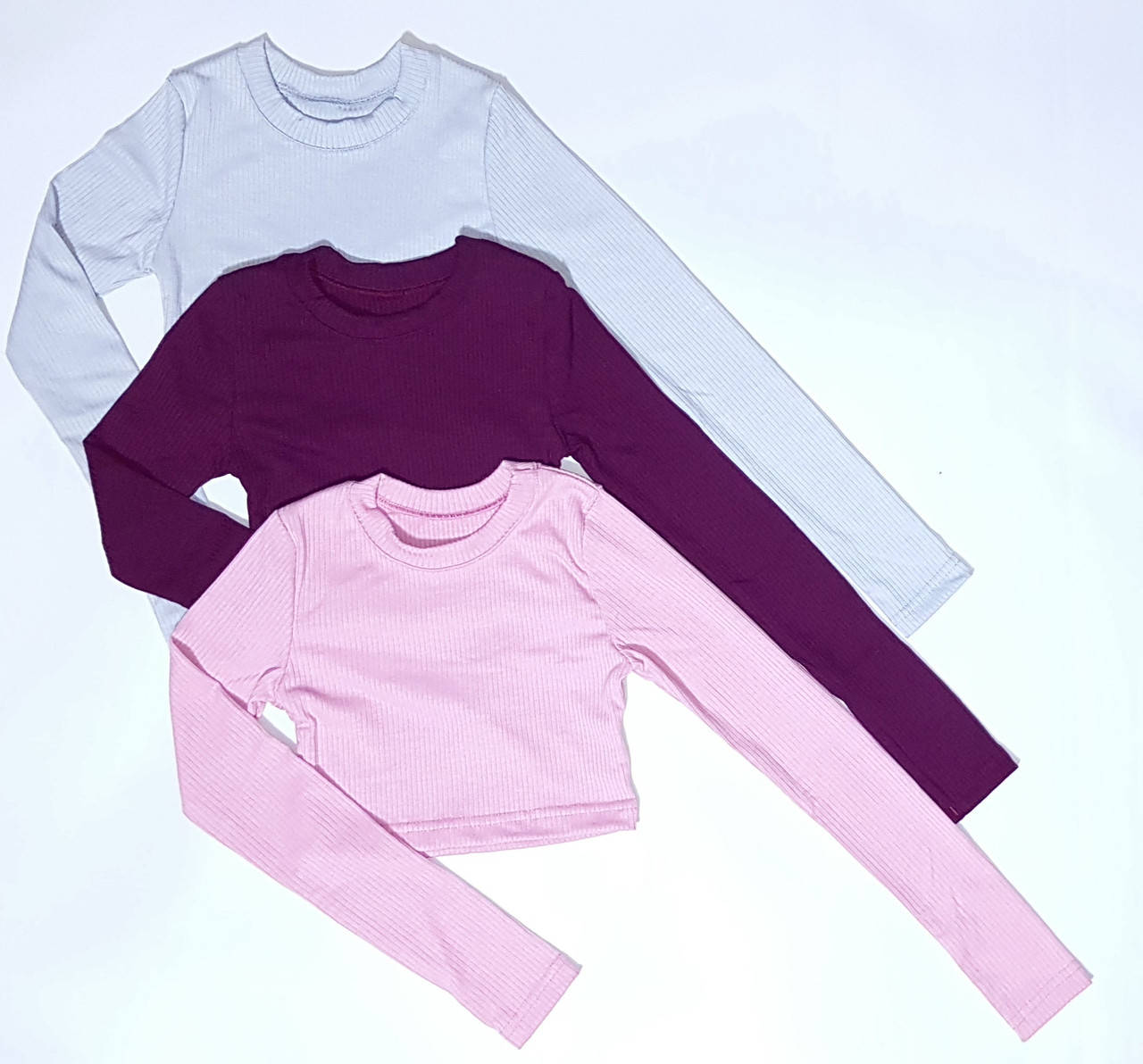 Детский кроп топ с длинным рукавом, Розовый
Детский кроп топ с длинным рукавом, Розовый