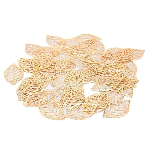 Филигрань Листик Золото, 25*15 мм 
Филигрань Листик Золото, 25*15 мм