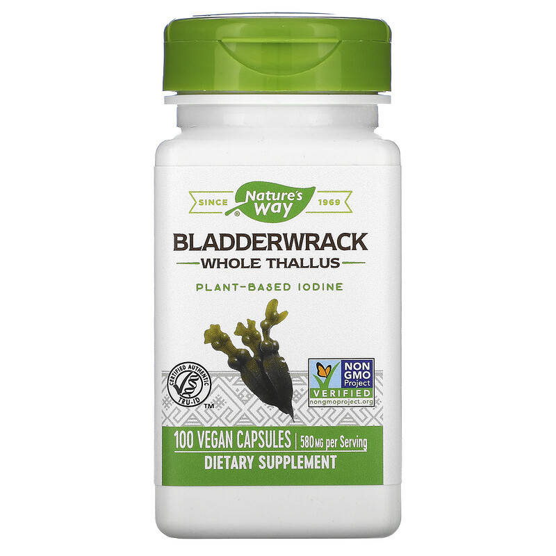Ламинария Nature's Way "Bladderwrack Whole Thallus" фукус пузырчатый, 580 мг (100 капсул)
Ламинария Nature's Way "Bladderwrack Whole Thallus" фукус пузырчатый, 580 мг (100 капсул)