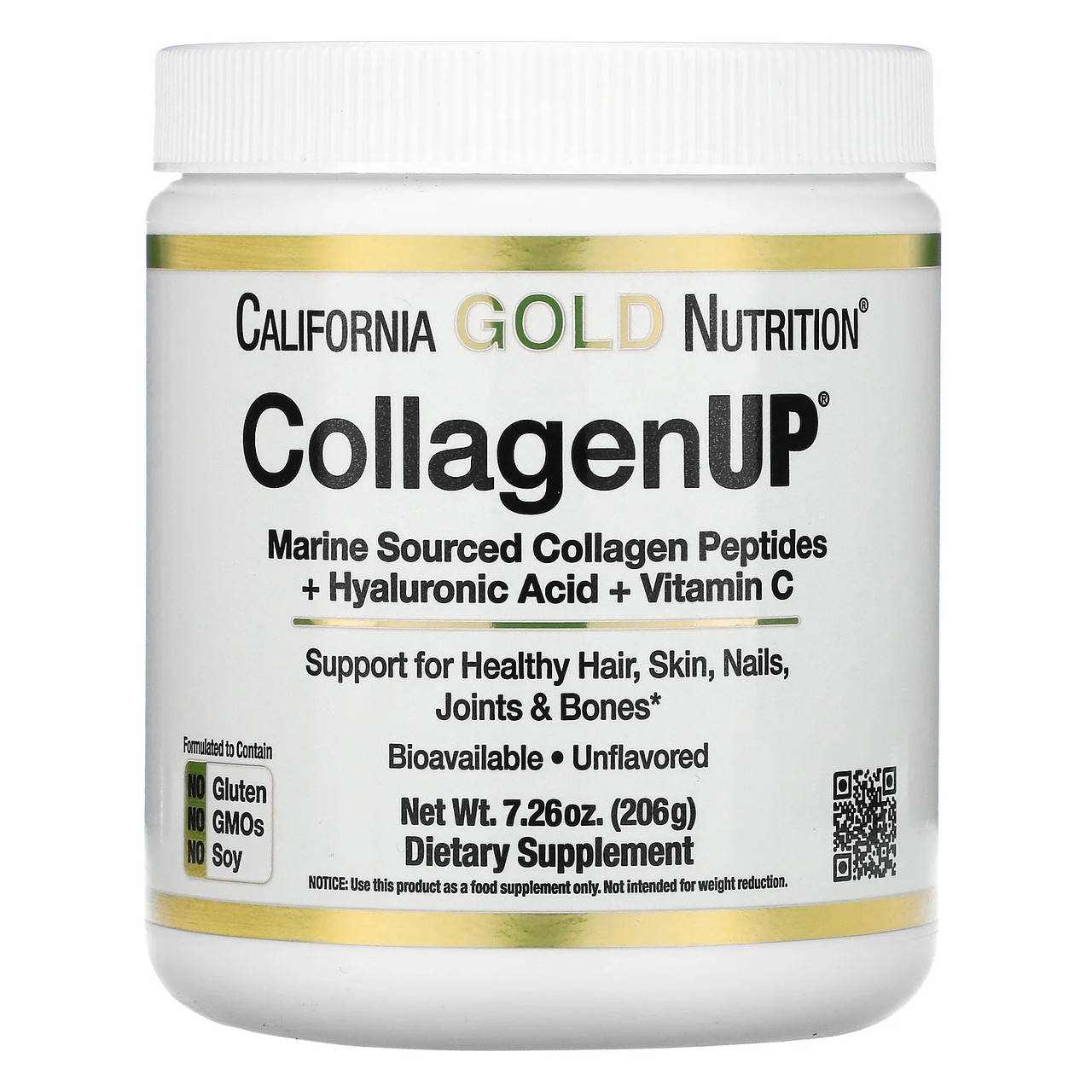 Коллаген California Gold Nutrition, CollagenUP, морской коллаген, гиалуроновая кислота и витамин C, без
Коллаген California Gold Nutrition, CollagenUP, морской коллаген, гиалуроновая кислота и витамин C, без