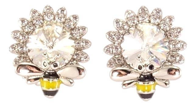 Серьги Xuping Родий с кр-ми Swarovski гвоздики (пусеты) "Цветочки с кристаллом Clear и пчелой"
Серьги Xuping Родий с кр-ми Swarovski гвоздики (пусеты) "Цветочки с кристаллом Clear и пчелой"