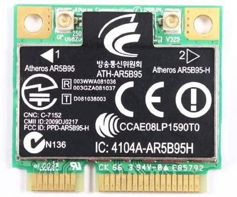 Wi-fi модуль HalfSize Mini pcie Для HP! Qualcomm Atheros AR5B95 (605560-005) 802.11 b,g,n , 150Mbps
Wi-fi модуль HalfSize Mini pcie Для HP! Qualcomm Atheros AR5B95 (605560-005) 802.11 b,g,n , 150Mbps