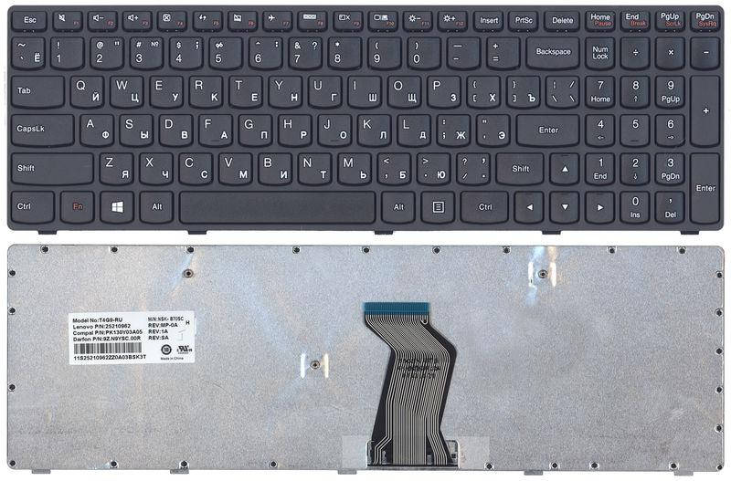 Клавиатура для ноутбука Lenovo IdeaPad G500, G505, G510, G700, G710 , Black, (Black Frame) RU, Черный
Клавиатура для ноутбука Lenovo IdeaPad G500, G505, G510, G700, G710 , Black, (Black Frame) RU, Черный