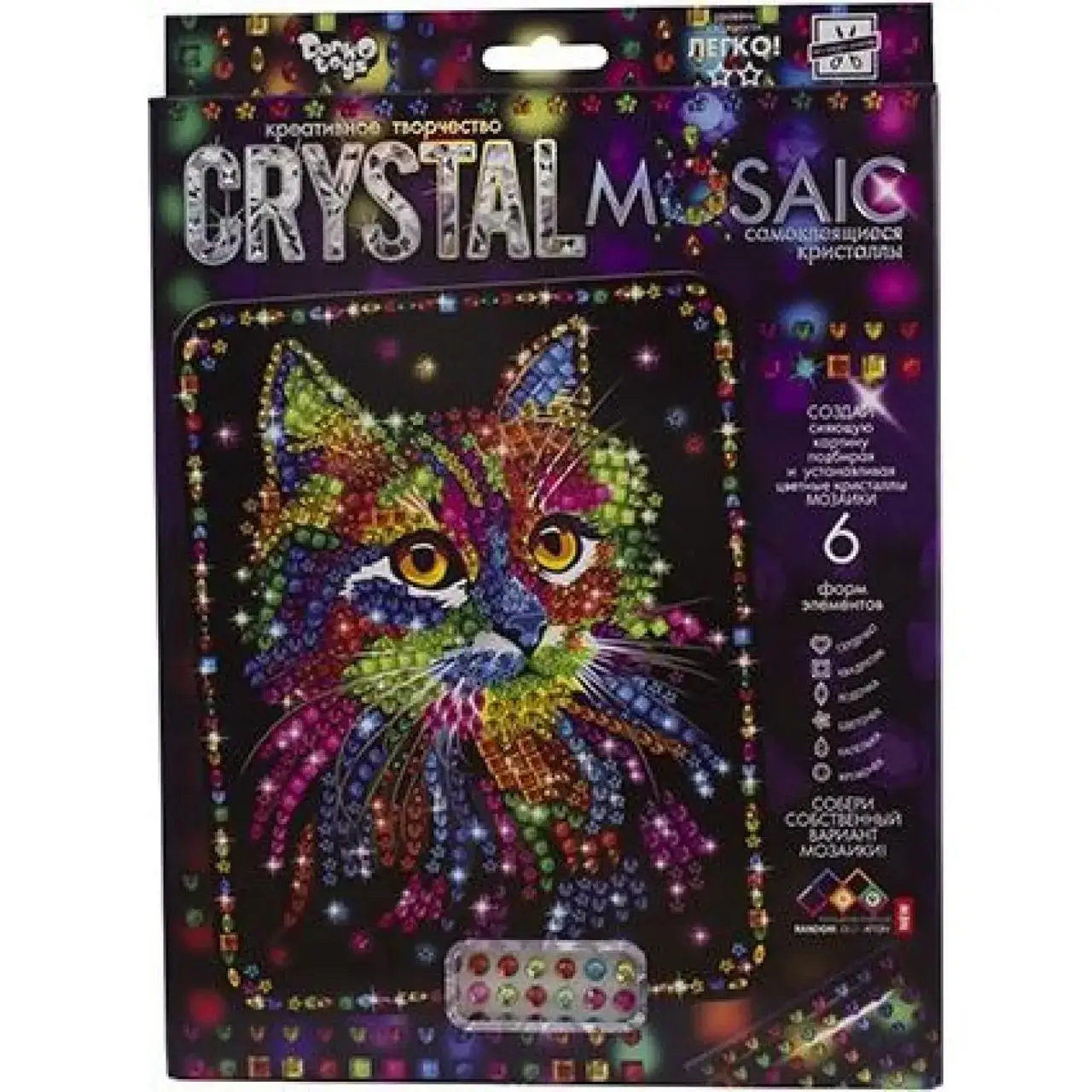 Набор креативного творчества "Crystal Mosaic" 02,03,04... 10 / DankoToys / (20) №CRM-01-01
Набор креативного творчества "Crystal Mosaic" 02,03,04... 10 / DankoToys / (20) №CRM-01-01