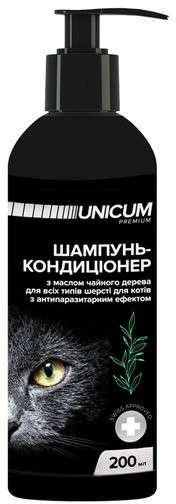 UNICUM Premium шампунь-кондиционер для кошек и котят с маслом чайного дерева 200мл
UNICUM Premium шампунь-кондиционер для кошек и котят с маслом чайного дерева 200мл