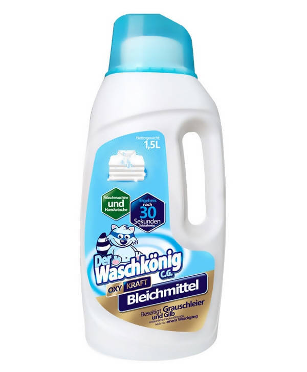Кислородный отбеливатель-жидкость для белых и светлых вещей Waschkonig Bleichmittel Oxy Kraft 1,5 л
Кислородный отбеливатель-жидкость для белых и светлых вещей Waschkonig Bleichmittel Oxy Kraft 1,5 л