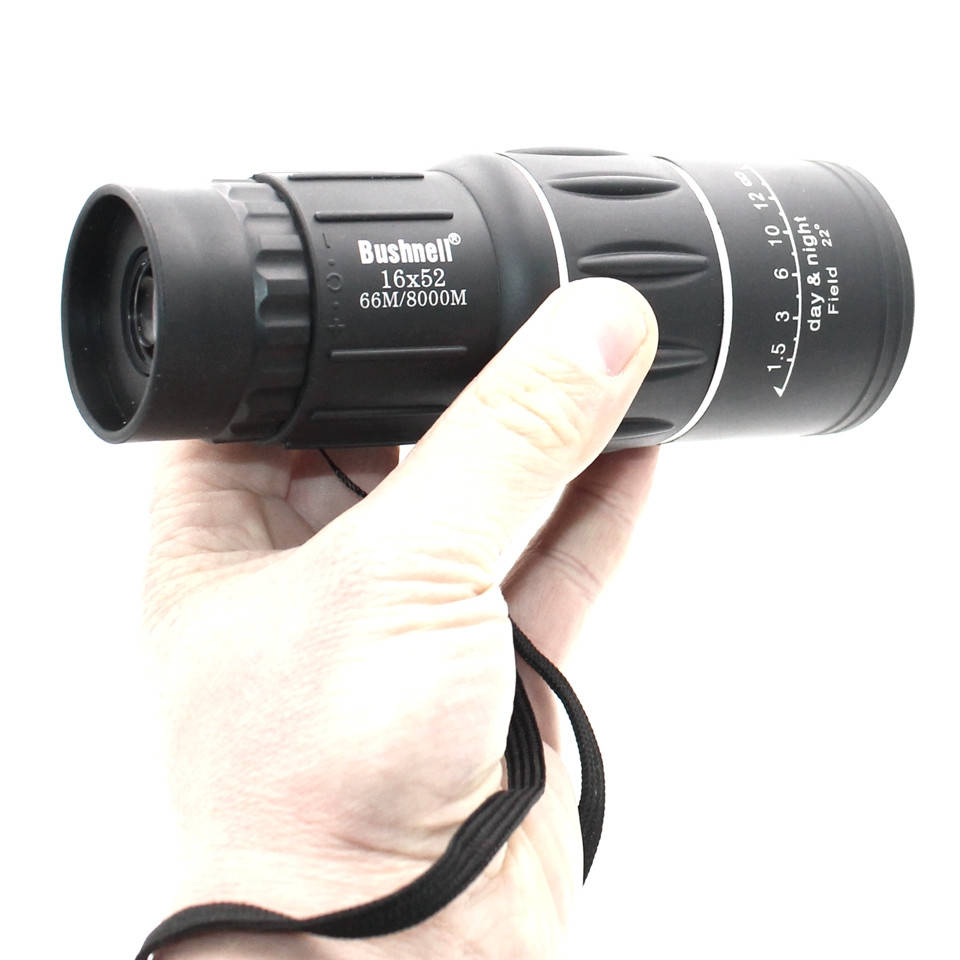 Мощный монокуляр Bushnell 16х52 для наблюдения охоты и рыбалки Монокль оптический 16х, Черный
Мощный монокуляр Bushnell 16х52 для наблюдения охоты и рыбалки Монокль оптический 16х, Черный