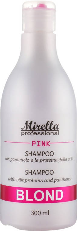 Mirella Professional Blond Pink Shampoo - Шампунь для светлых, седых волос "Теплый оттенок" 300мл.
Mirella Professional Blond Pink Shampoo - Шампунь для светлых, седых волос "Теплый оттенок" 300мл.