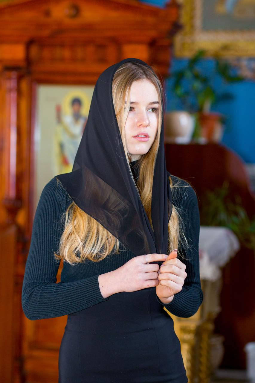 Платок женский однотонный чёрный шифоновый ритуальный на голову для церкви и храма Долорес, Черный
Платок женский однотонный чёрный шифоновый ритуальный на голову для церкви и храма Долорес, Черный