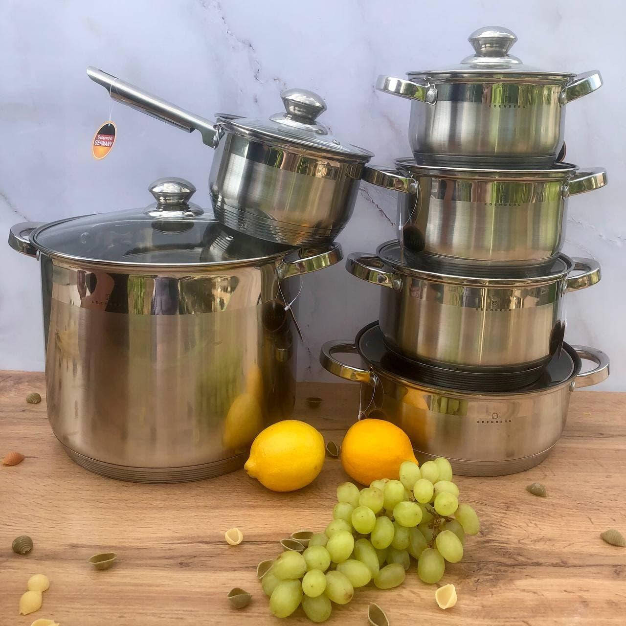 Набор кастрюль из нержавеющей стали 12 предметов Edenberg EB-4010 Набор кухонной посуды из нержавейки, Серый
Набор кастрюль из нержавеющей стали 12 предметов Edenberg EB-4010 Набор кухонной посуды из нержавейки, Серый