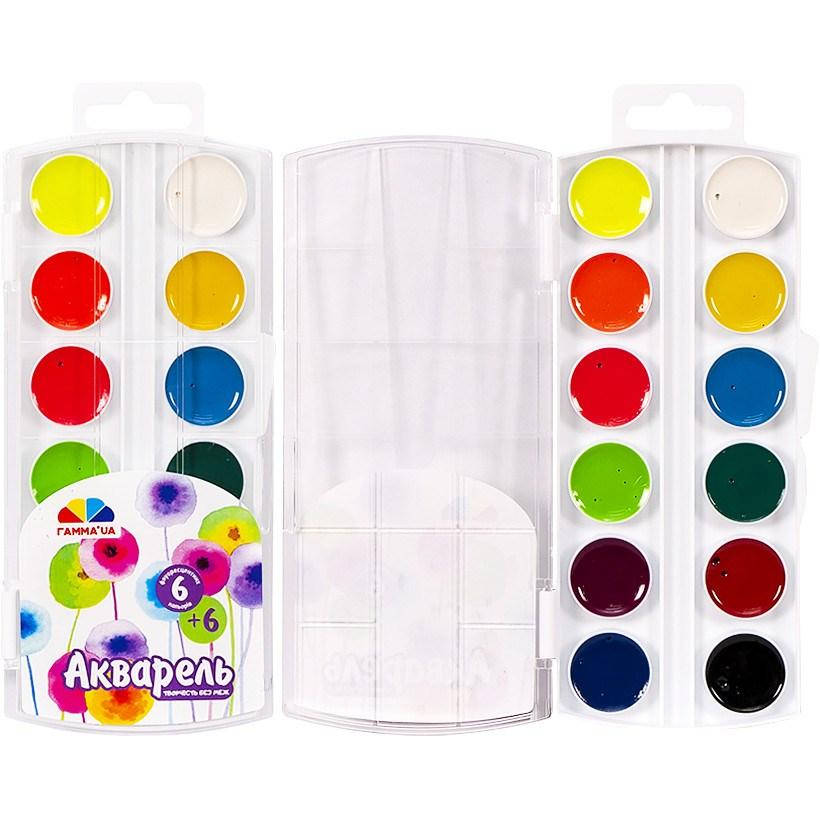 Акварель Творчість 12цв., 6+6 флуор, б/к, пластик
Акварель Творчість 12цв., 6+6 флуор, б/к, пластик
