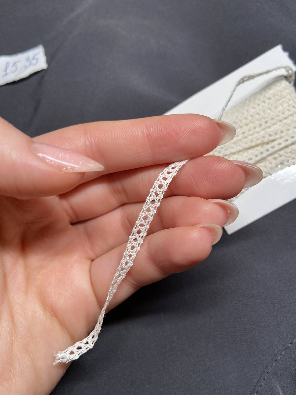 Кружево антикварное, вязанное, Англия, начало прошлого века, 1900-1940гг. Ширина 3,5 мм. №15.35, Белый 
Кружево антикварное, вязанное, Англия, начало прошлого века, 1900-1940гг. Ширина 3,5 мм. №15.35, Белый