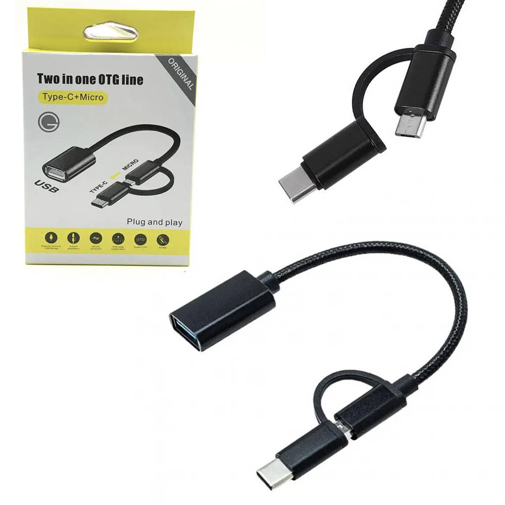 Переходник адаптер 2в1 OTG USB на Type-C+Micro GP-91 / USB переходник для телефона, Черный
Переходник адаптер 2в1 OTG USB на Type-C+Micro GP-91 / USB переходник для телефона, Черный