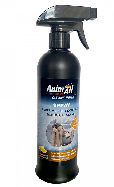 AnimAll Cleane Home спрей-ликвидатор запахов и биологических пятен (корица с апельсином) 500 мл
AnimAll Cleane Home спрей-ликвидатор запахов и биологических пятен (корица с апельсином) 500 мл