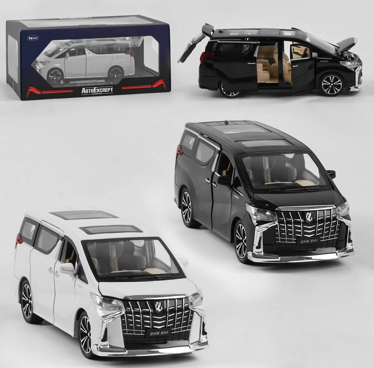Игрушечная машина минивэн Toyota Alphard 1:24 металлическая открываются двери капот багажник свет звук 2 цвета, Черный
Игрушечная машина минивэн Toyota Alphard 1:24 металлическая открываются двери капот багажник свет звук 2 цвета, Черный