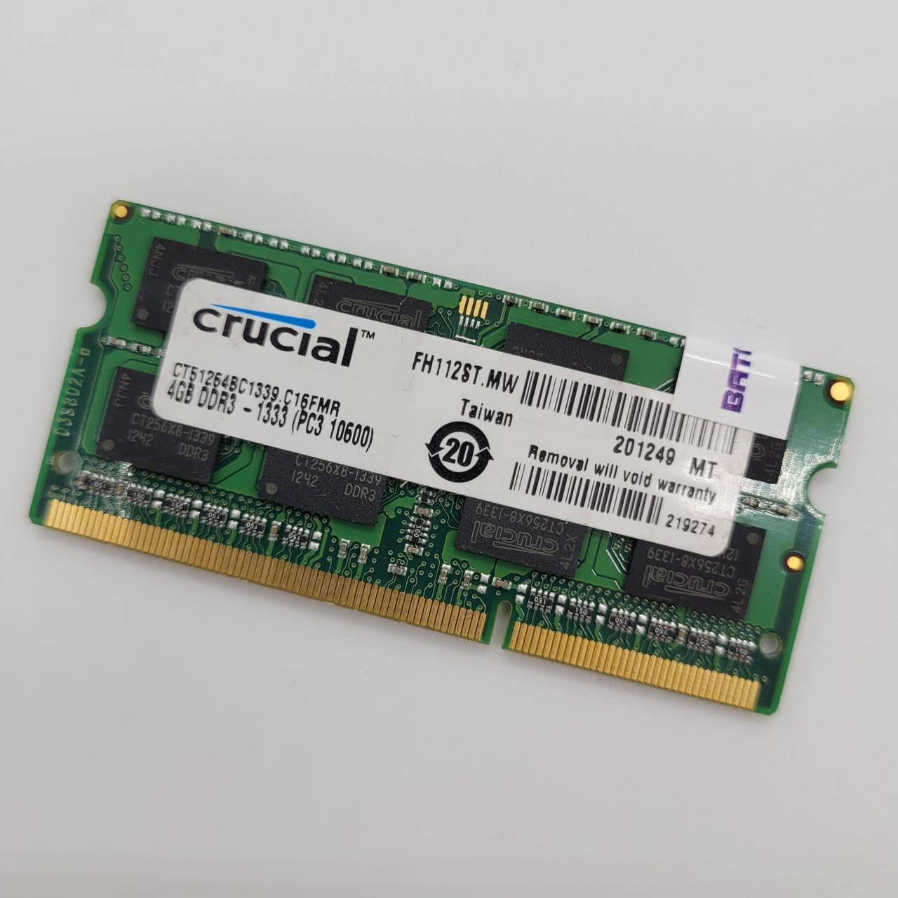 Оперативная память для ноутбука Crucial SODIMM DDR3 4Gb 1333MHz 10600s CL9 (CT51264BC1339.C16FMR) Б/У
Оперативная память для ноутбука Crucial SODIMM DDR3 4Gb 1333MHz 10600s CL9 (CT51264BC1339.C16FMR) Б/У