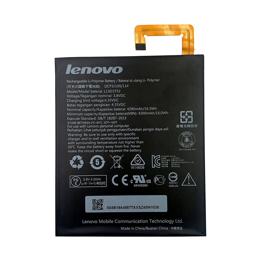 Аккумулятор Lenovo L13D1P32 | Lenovo A8-50 A5500 | Lenovo Tab 2 A8 | Lenovo Tab 3 | Lenovo S8-50F
Аккумулятор Lenovo L13D1P32 | Lenovo A8-50 A5500 | Lenovo Tab 2 A8 | Lenovo Tab 3 | Lenovo S8-50F