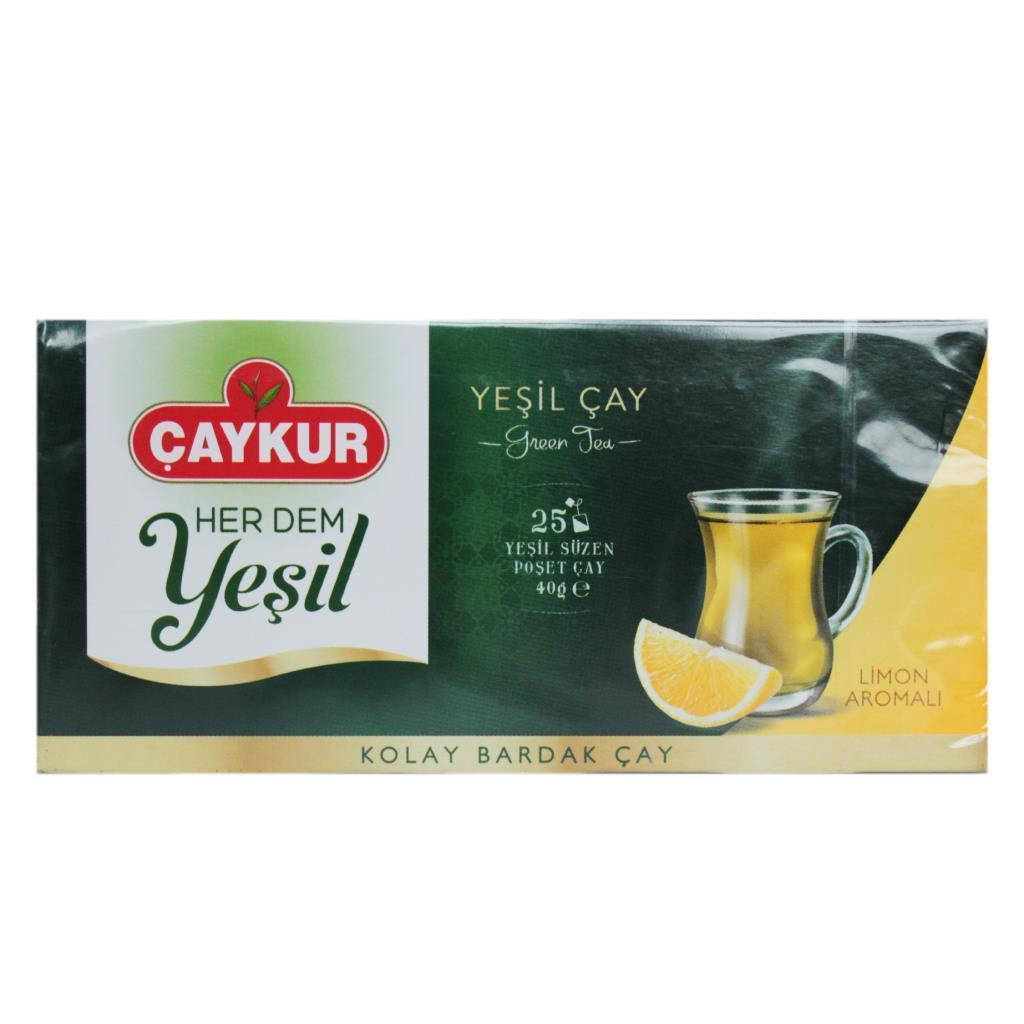 Турецкий Чай -Зелёный чай с ароматом лимон на пакетах 25 шт ÇAYKUR
Турецкий Чай -Зелёный чай с ароматом лимон на пакетах 25 шт ÇAYKUR