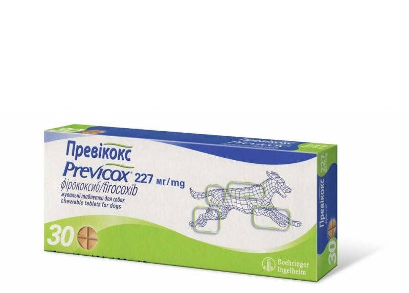 Превикокс (Previcox) - противовоспалительные, обезболивающие таблетки для собак, 10 таблеток 227 мг
Превикокс (Previcox) - противовоспалительные, обезболивающие таблетки для собак, 10 таблеток 227 мг