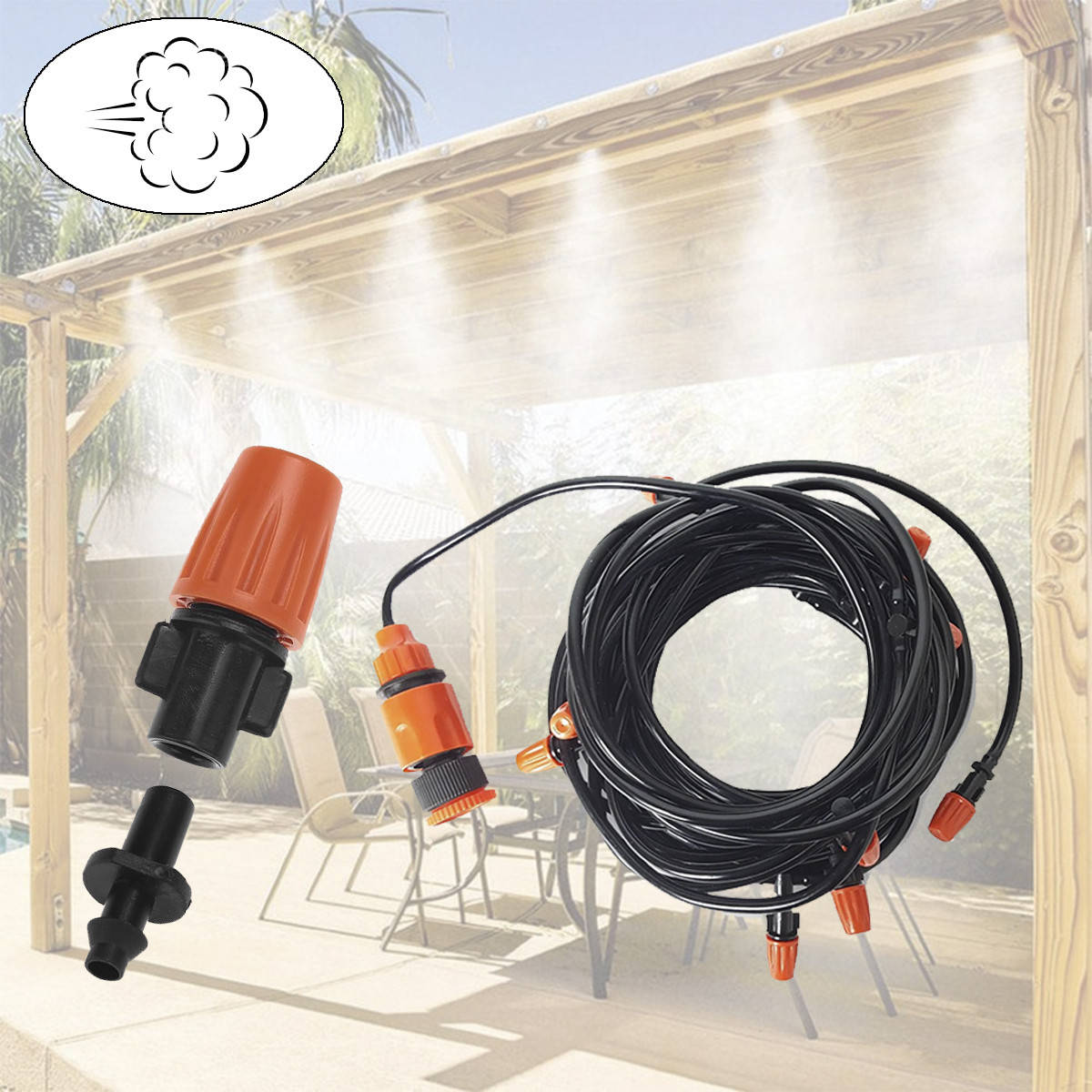 Cистема туманообразования Patio Mistcooling Kit 10M BD-182 туман для беседок, система охлаждения туманом (ZK)
Cистема туманообразования Patio Mistcooling Kit 10M BD-182 туман для беседок, система охлаждения туманом (ZK)