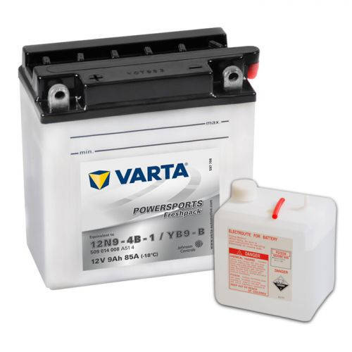 VARTA 509014008A514 / 12N9-4B-1 / YB9-B Мото аккумулятор 9 А/ч, 85 А, (+/-), 136x76x134 мм
VARTA 509014008A514 / 12N9-4B-1 / YB9-B Мото аккумулятор 9 А/ч, 85 А, (+/-), 136x76x134 мм