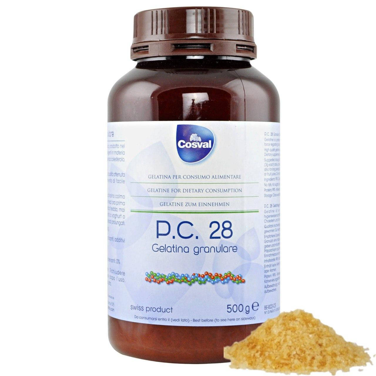 Cosval P.C.28 Желатин высококачественный гранулированный из отборного коллагена Gelatina granulare Швейцария
Cosval P.C.28 Желатин высококачественный гранулированный из отборного коллагена Gelatina granulare Швейцария
