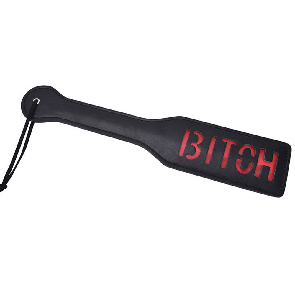 Шлепалка Bitch для ролевых интимных игр черная 1447618945
Шлепалка Bitch для ролевых интимных игр черная 1447618945