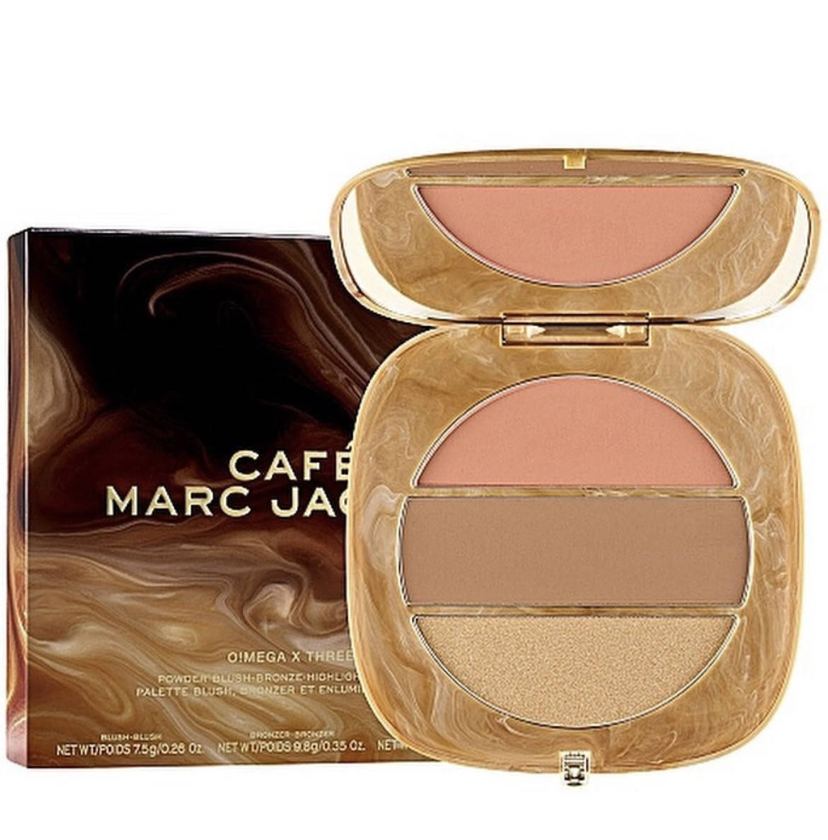 Палетка для контуринга Marc Jacobs O!Mega X Three Powder Blush-Bronzer-Highlight Palette
Палетка для контуринга Marc Jacobs O!Mega X Three Powder Blush-Bronzer-Highlight Palette